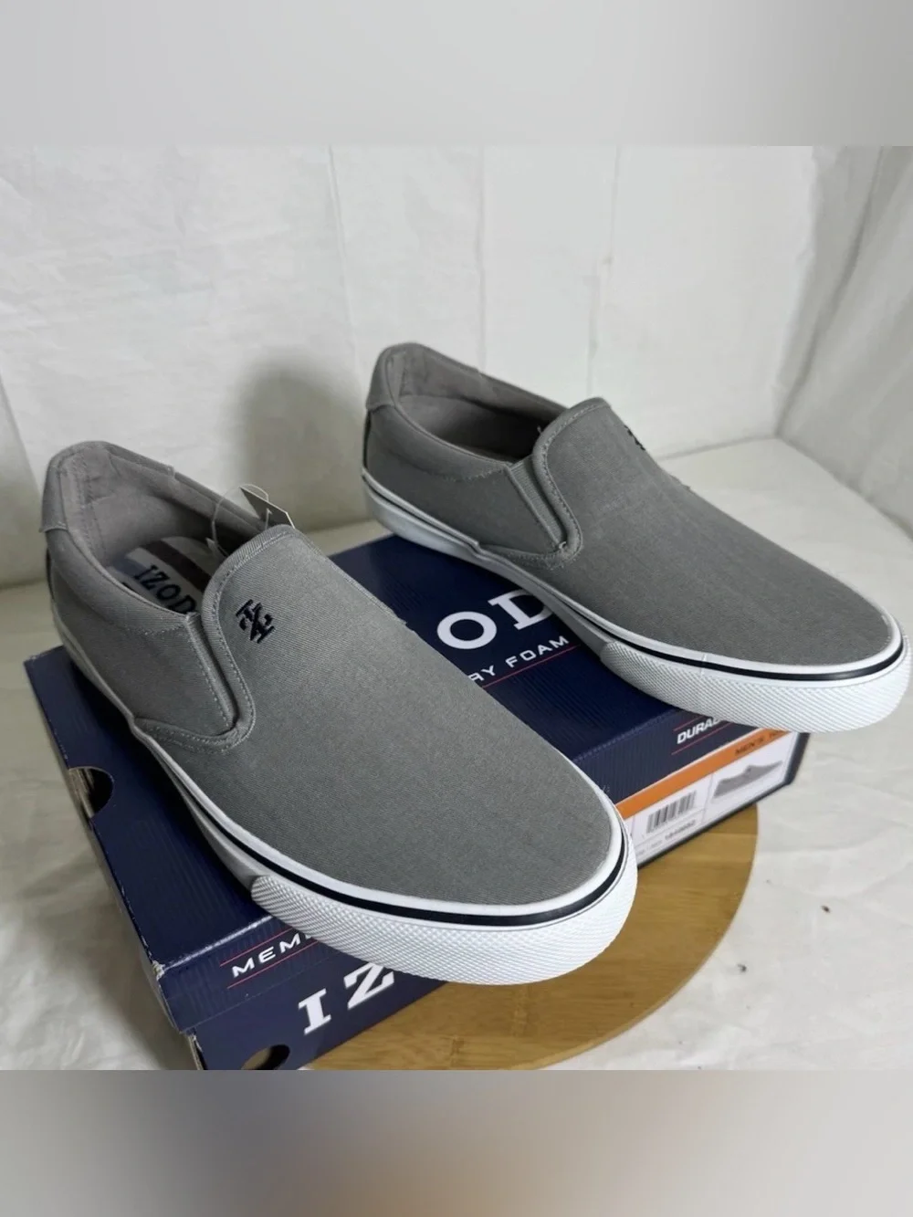 Izod Sunapee Men's Slip On Shoes Gray Size 11 M US